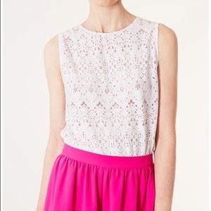 Topshop Floral Burnout Sleeveless Top Size 6